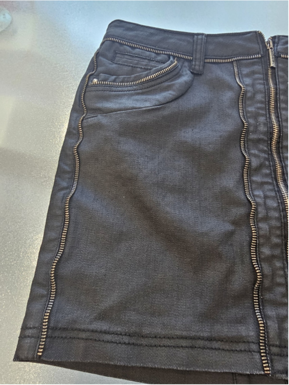Vintage Morgan de Toi Black Mini Skirt, Size 10,88% Cotton,Boho Y2K Sexy Goth - Picture 11 of 16